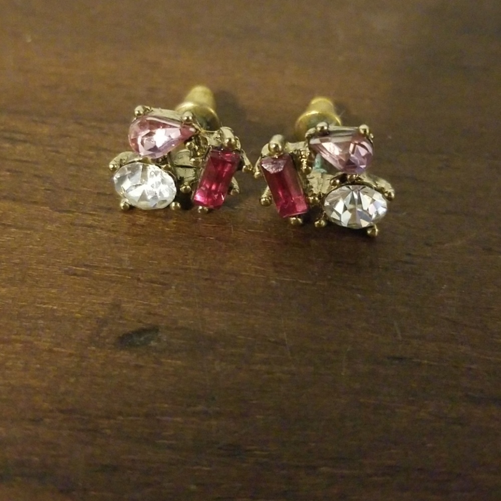 NWOT small pink Baublebar studs